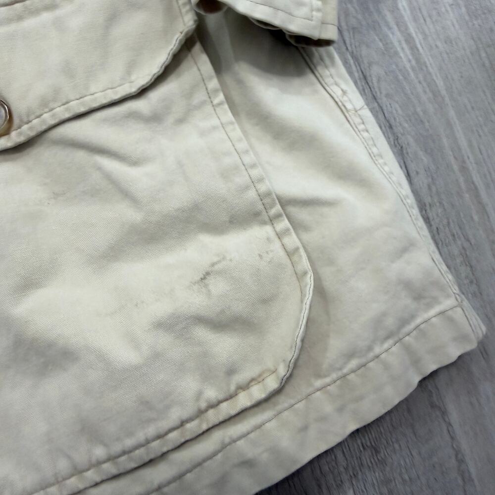Vintage Cabelas Chore Coat Women's Large Beige Barn Utility y2k Safari Club - Picture 7 of 11